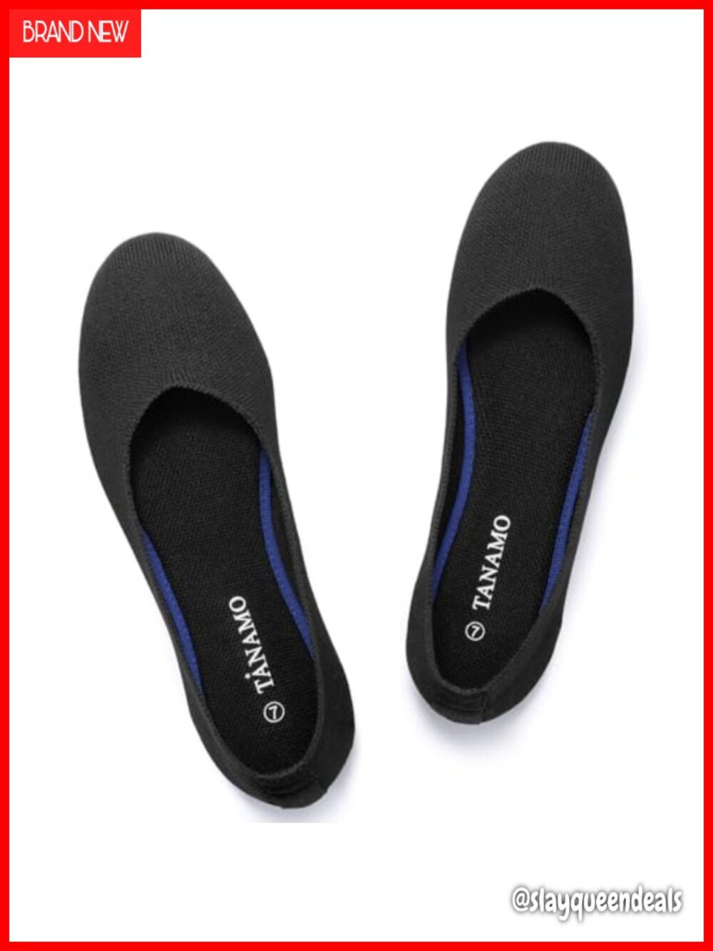 Soft Knit Ballet Flats Women Cushioned Foldable Comfortable Work Travel Shoes